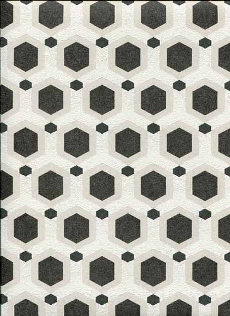 Decadence SketchTwenty3 Wallpaper Honeycomb Silver DC00173 By Tim Wilman