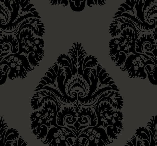 24 Karat Wallpaper KT2144 Teardrop Damask By Ronald Redding For Dixons Exclusive