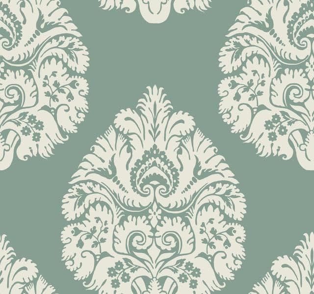 24 Karat Wallpaper KT2146 Teardrop Damask By Ronald Redding For Dixons Exclusive