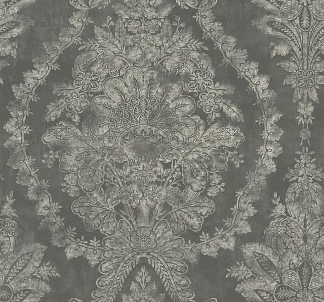 24 Karat Wallpaper KT2216 Charleston Damask By Ronald Redding For Dixons Exclusive