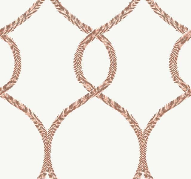 24 Karat Wallpaper KT2236 Laurel Leaf Ogee By Ronald Redding For Dixons Exclusive