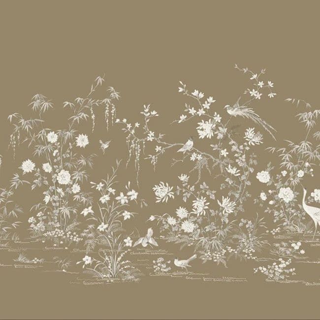 24 Karat Wallpaper KT2263M Flowering Vine Chinoiserie Mural By Ronald Redding For Dixons Exclusive