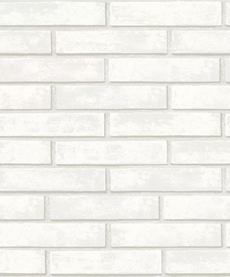 NextWall Peel & Stick Monarch Brick Wallpaper NW40600 Arctic Grey
