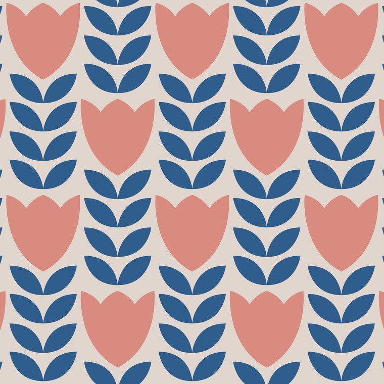 Scandi Florals Tulip Pop SFTULI04 Wallpaper By Scotart