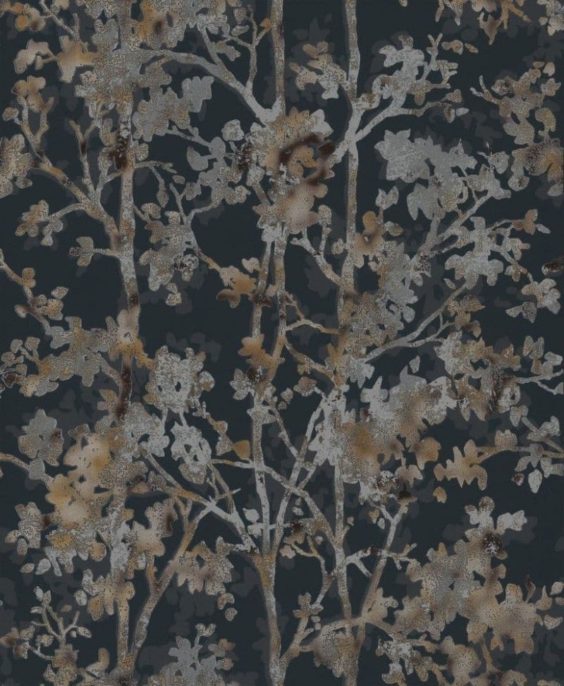 Antonina Vella Modern Metals Second Edition Wallpaper Shimmering Foliage NW3580 By York Designer Ser