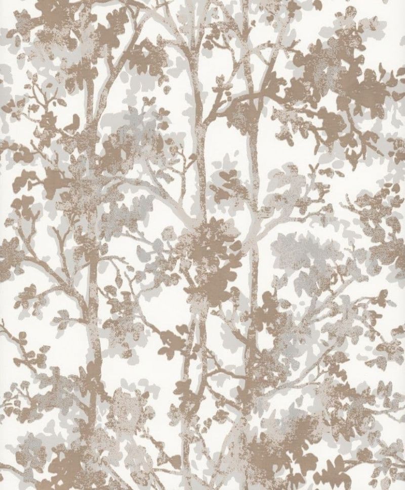 Antonina Vella Modern Metals Second Edition Wallpaper Shimmering Foliage NW3583 By York Designer Ser