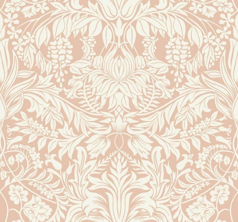 Arts & Crafts Ronald Redding Designs Wallpaper Lockwood Damask AC9191 By York For Dixons