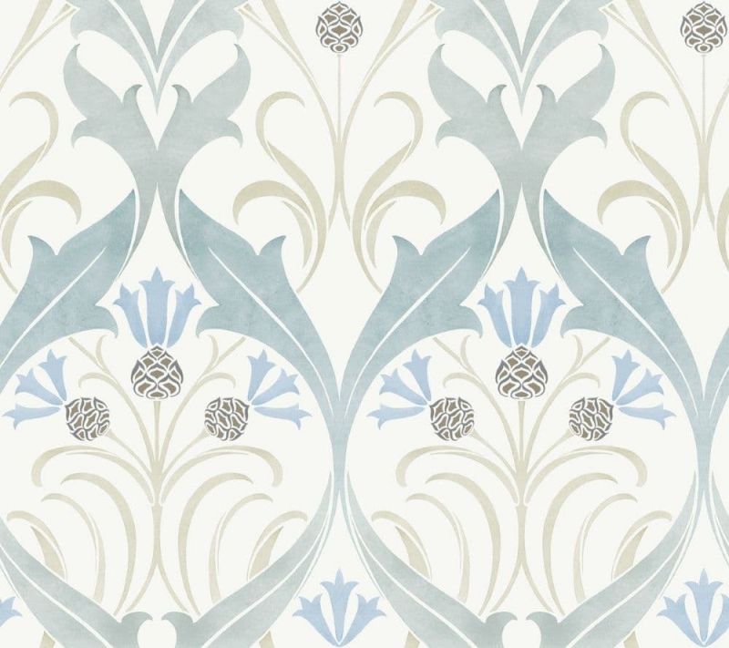 Arts & Crafts Ronald Redding Designs Wallpaper Pinecone Ribbon AC9171 By York For Dixons