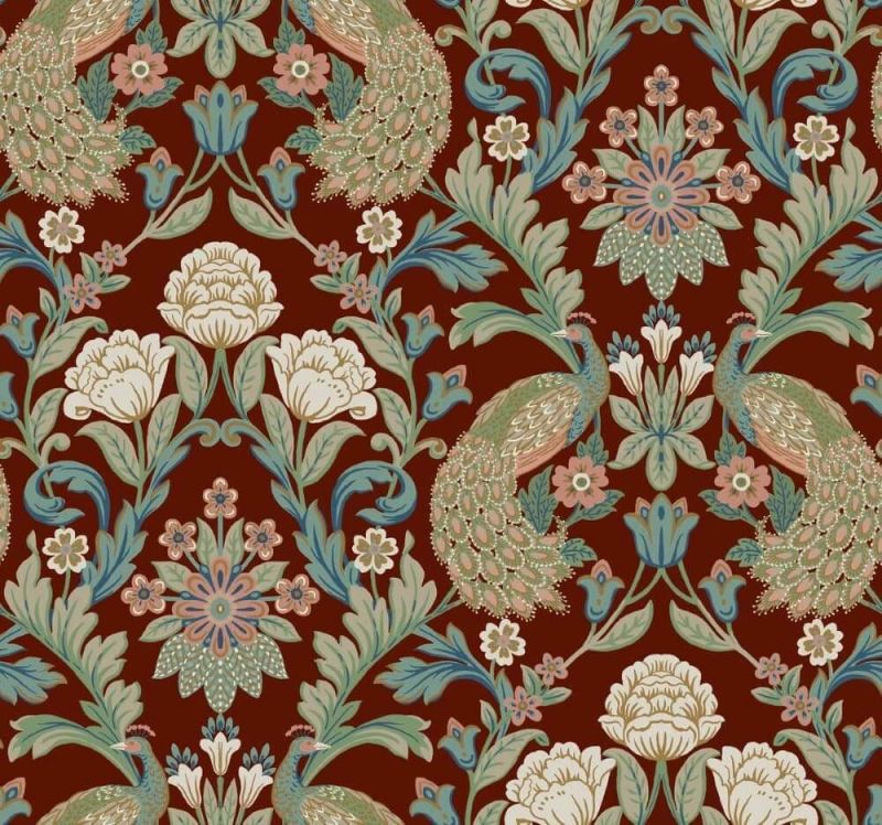 Arts & Crafts Ronald Redding Designs Wallpaper Plume Dynasty AC9106 By York For Dixons