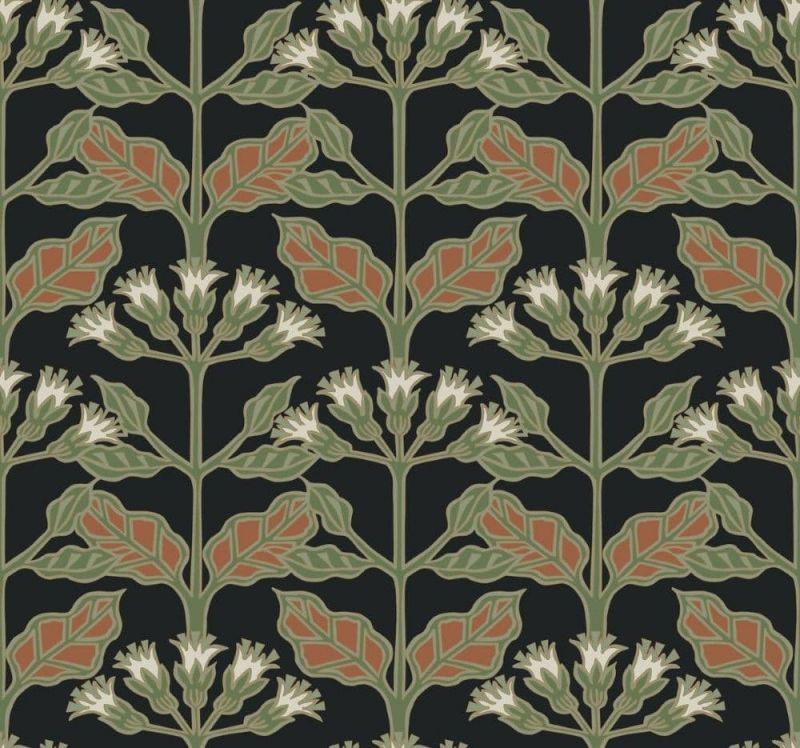 Arts & Crafts Ronald Redding Designs Wallpaper Tracery Blooms AC9113 By York For Dixons