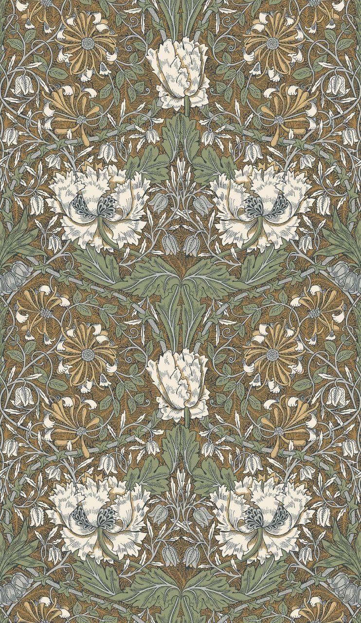 Arts & Crafts Wallpaper Page 12 ET12606 Ogee Flora By Seabrook Designs For Galerie