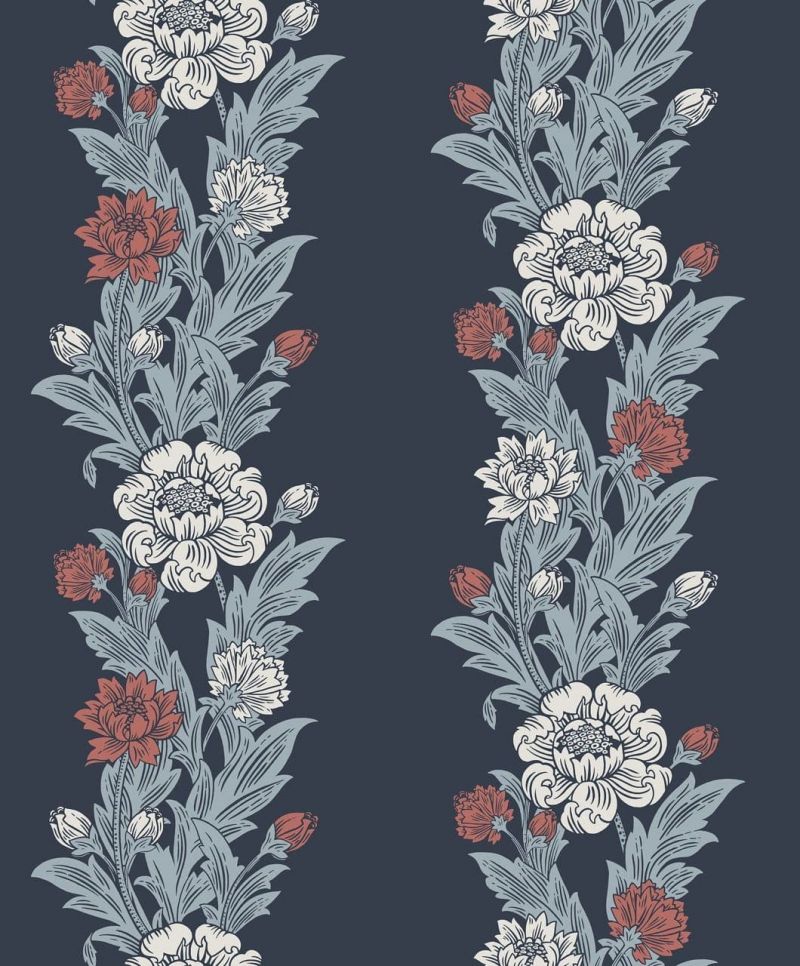 Arts & Crafts Wallpaper Page 42 ET12712 Blooming Stripe By Seabrook Designs For Galerie