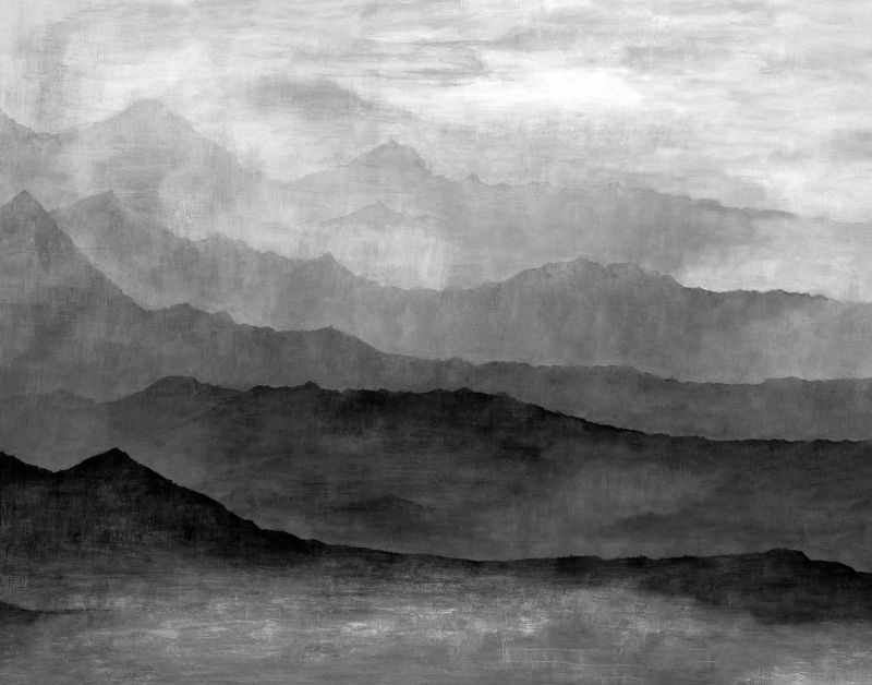 Atmosphere Grey Misty Mountains Wallpaper Mural G78421 By Galerie