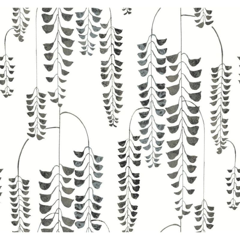 Black & White Wallpaper BW3943 Deco Wisteria By York Wallcoverings For Dixons