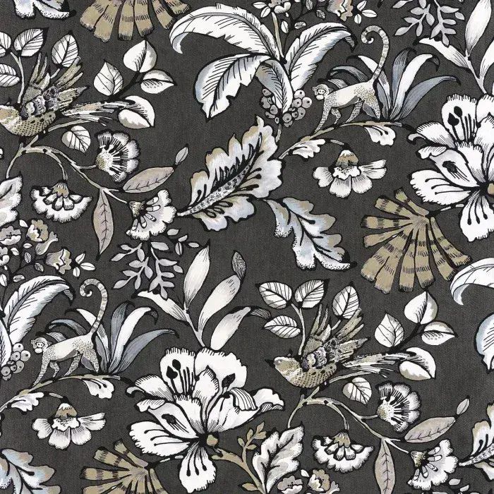 Ceylan Wallpaper Paiony Anthracite 74522552 or 7452 25 52  By Casamance
