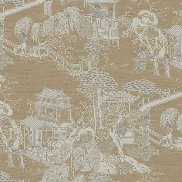 Chelsea Sketch Twenty 3 Wallpaper Pagoda Gold CH01326 CHO1326 By Tim Wilman