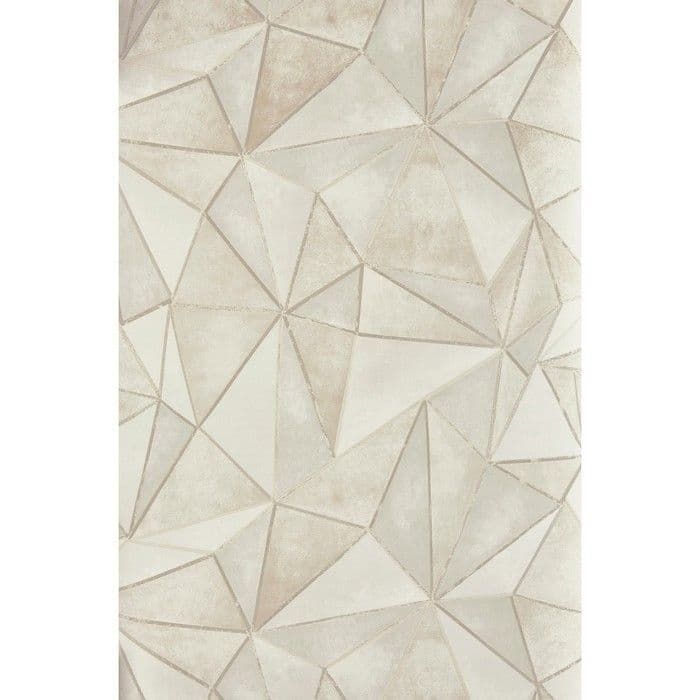 Dimension Shard Chalk Wallpaper 1672/076 By Prestigious Wallcoverings