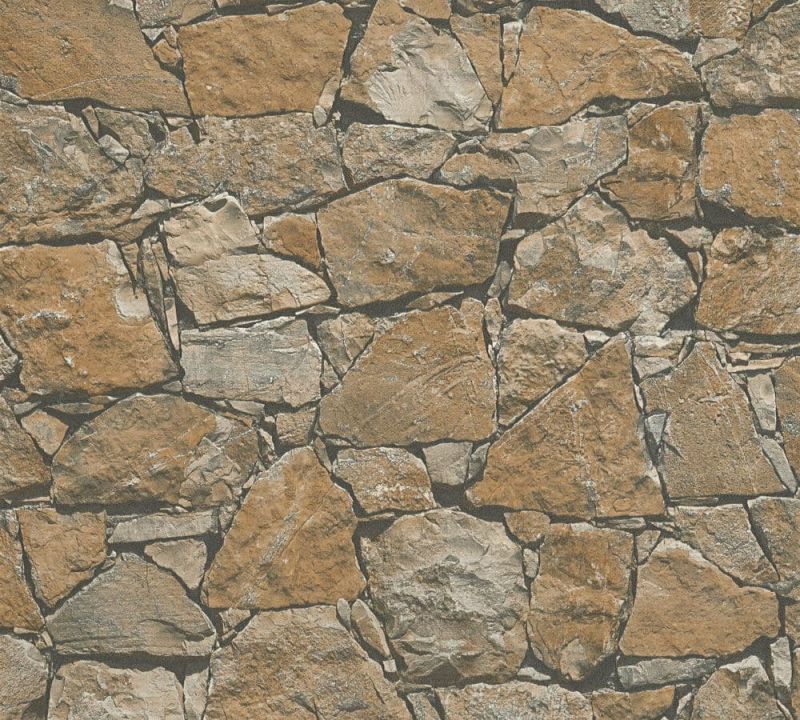 Elements Stone Brick Wallpaper 95863-1 By A S Creation