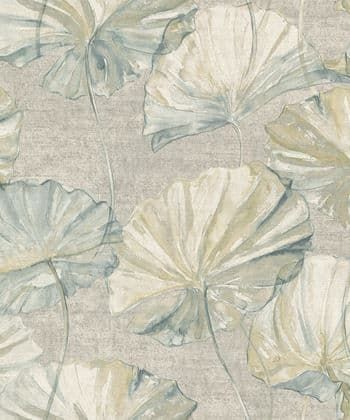 Elementum Wallpaper Water Lily Grey EE2004 By Grandeco Boutique