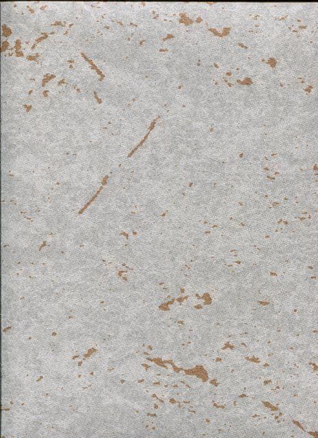 Era Wallpaper ER19025 Plain Marble Grey/Copper By DecoPrint For Galerie