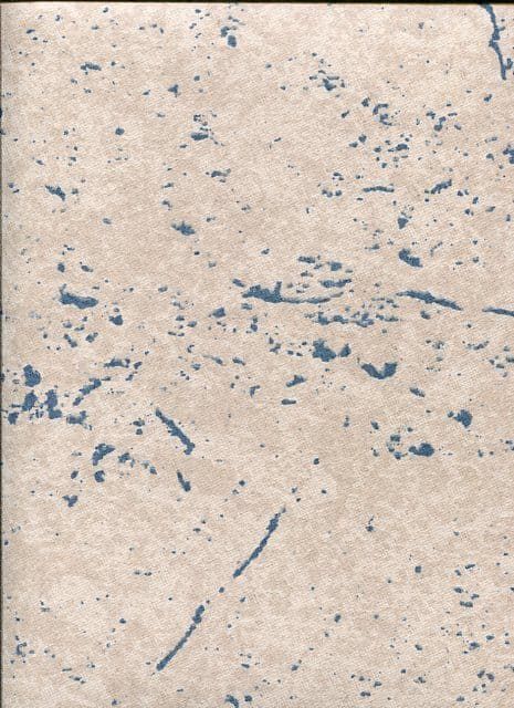 Era Wallpaper ER19028 Plain Marble Blue/Beige By DecoPrint For Galerie