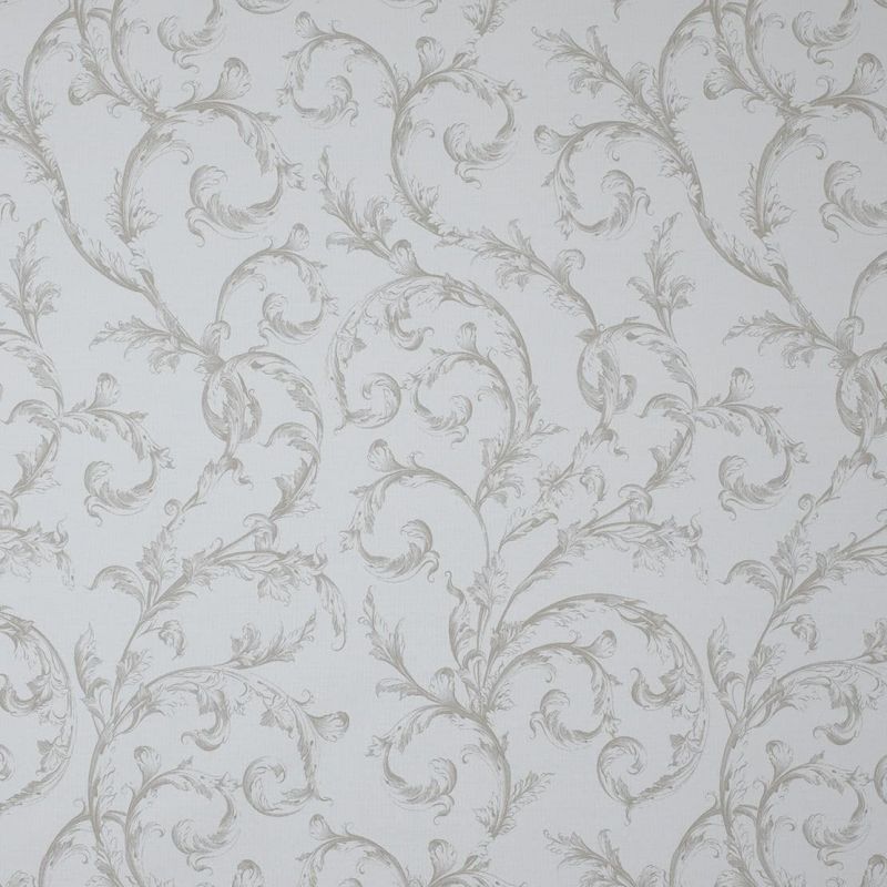 Fontainebleau Fabric Arabesque Reina Blanc FONT81786104 or FONT 8178 61 04 By Casadeco