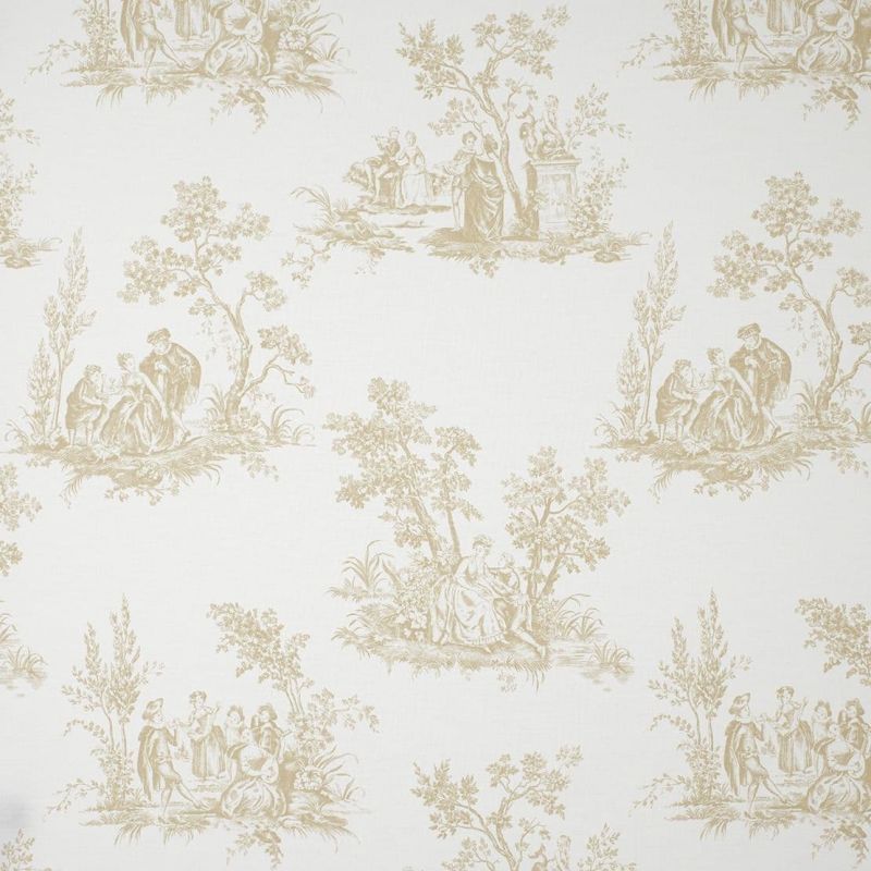 Fontainebleau Fabric Scene Reina Blanc FONT81721108 or FONT 8172 11 08 By Casadeco