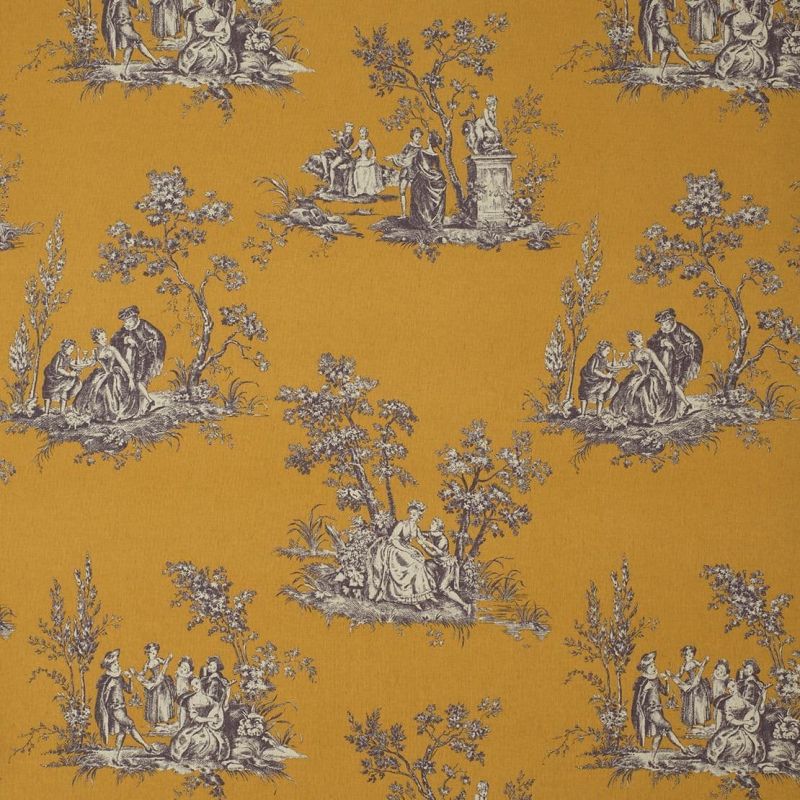 Fontainebleau Fabric Scene Reina Lin FONT81732102 or FONT 8173 21 02 By Casadeco