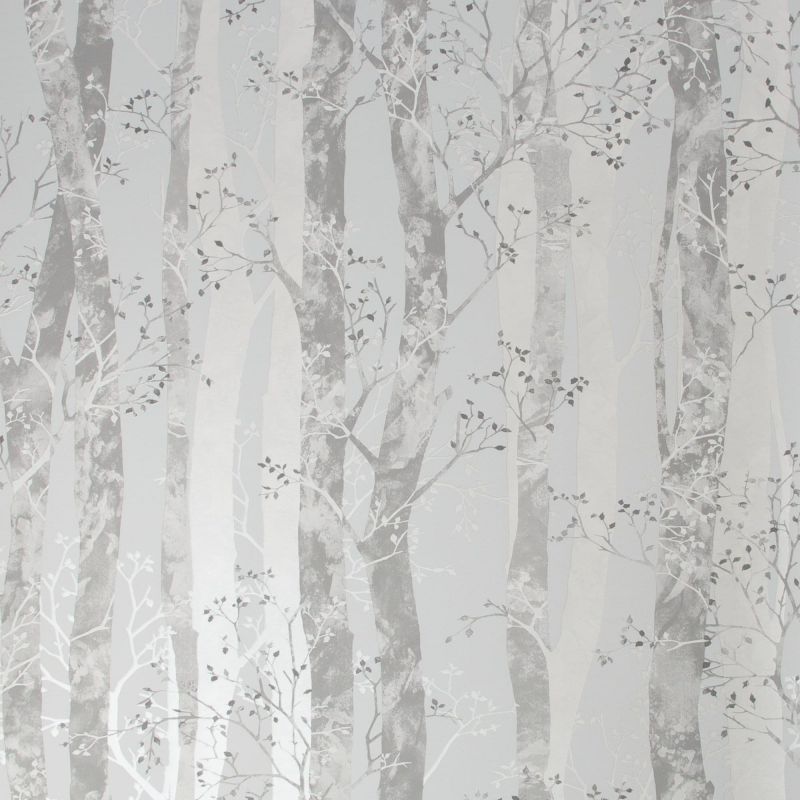 Fresca Dappled Trees Grey Silver Wallpaper 108183 By Fresco Graham & Brown