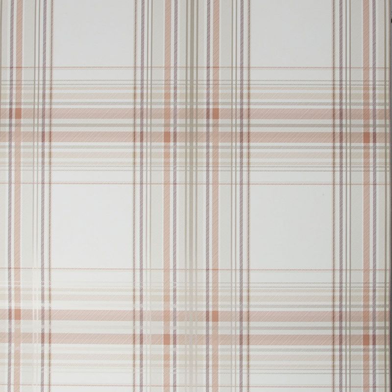 Fresca Iona Check Burnt Orange Wallpaper 108288 By Fresco Graham & Brown