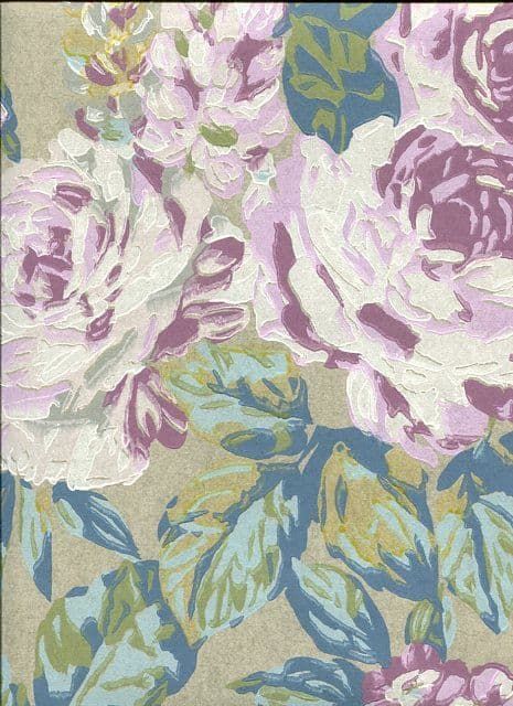 Galleria English Rose Porcelain Wallpaper 1603/047 By Prestigious Wallcoverings