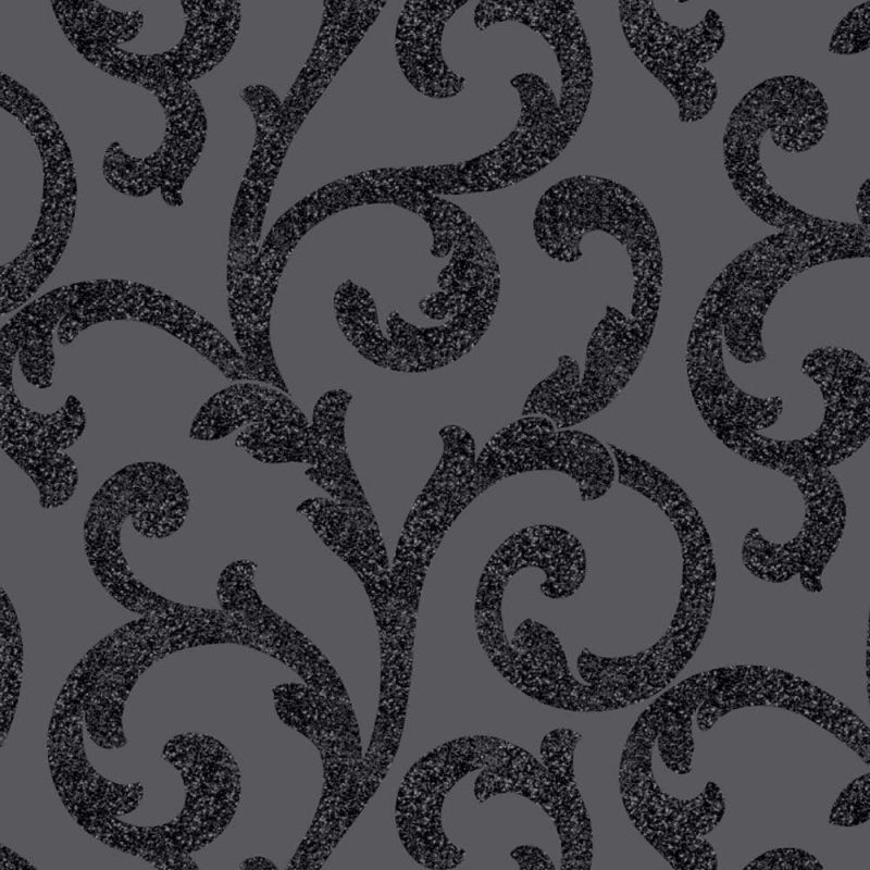 Glitterati Scroll Black Wallpaper 892400 By Arthouse For Options