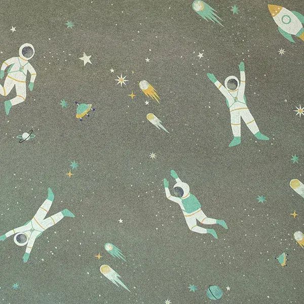 Great Kids Super Space Dark Green Wallpaper 26832 By Hohenberger For Galerie