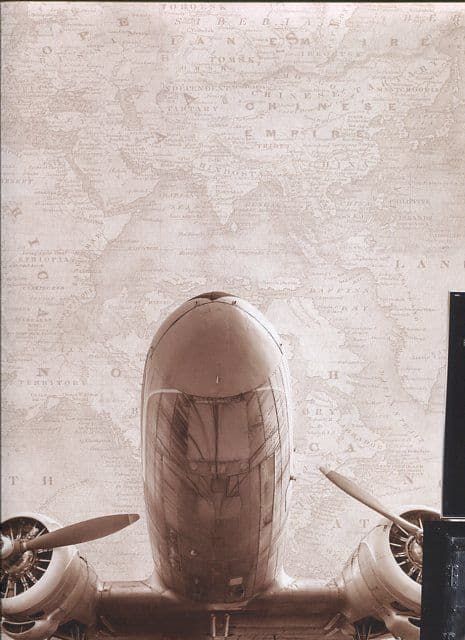 Hit The Road Planes Vintage Wallpaper Wall Mural HTD17302 By Galerie