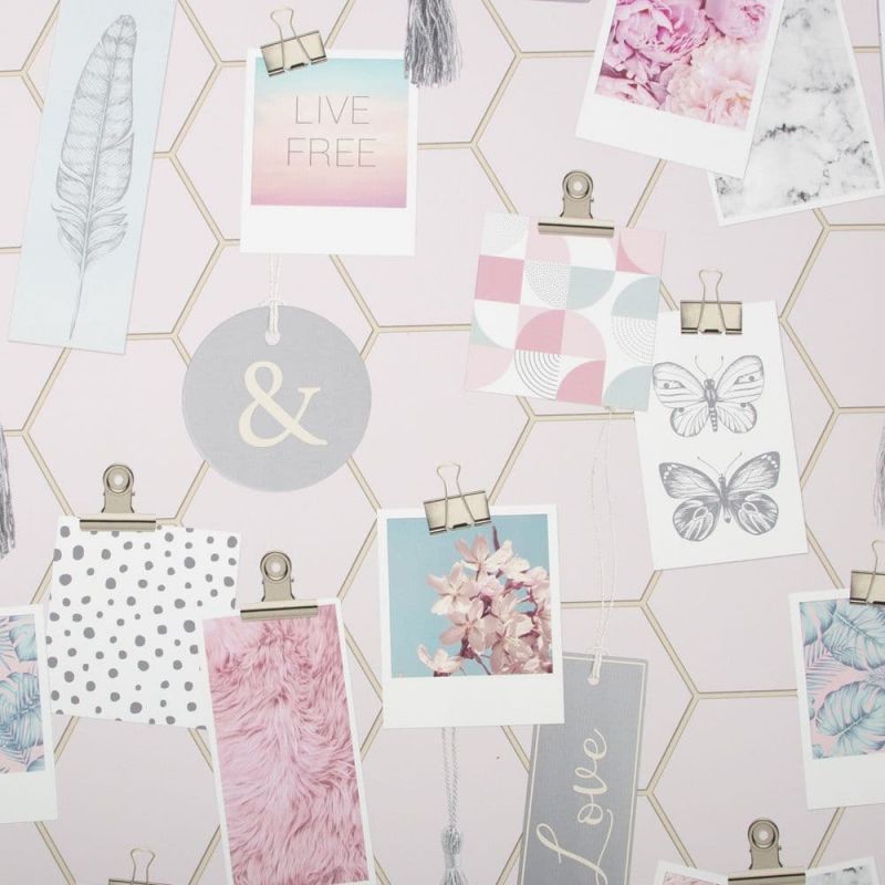 Individual Clip Frames Pink Wallpaper 108137 By Graham & Brown