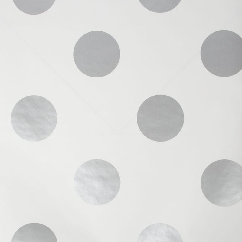 Individual Dotty Silver Wallpaper 102508 By Graham & Brown