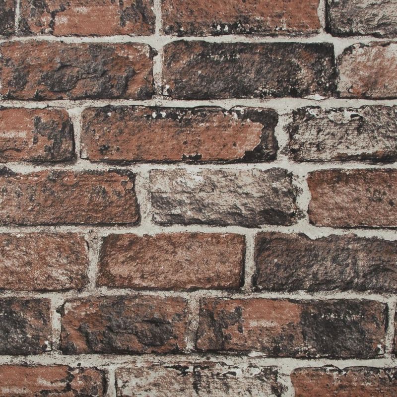 Individual Fresco Red Brick Wall Wallpaper 102834 By Graham & Brown