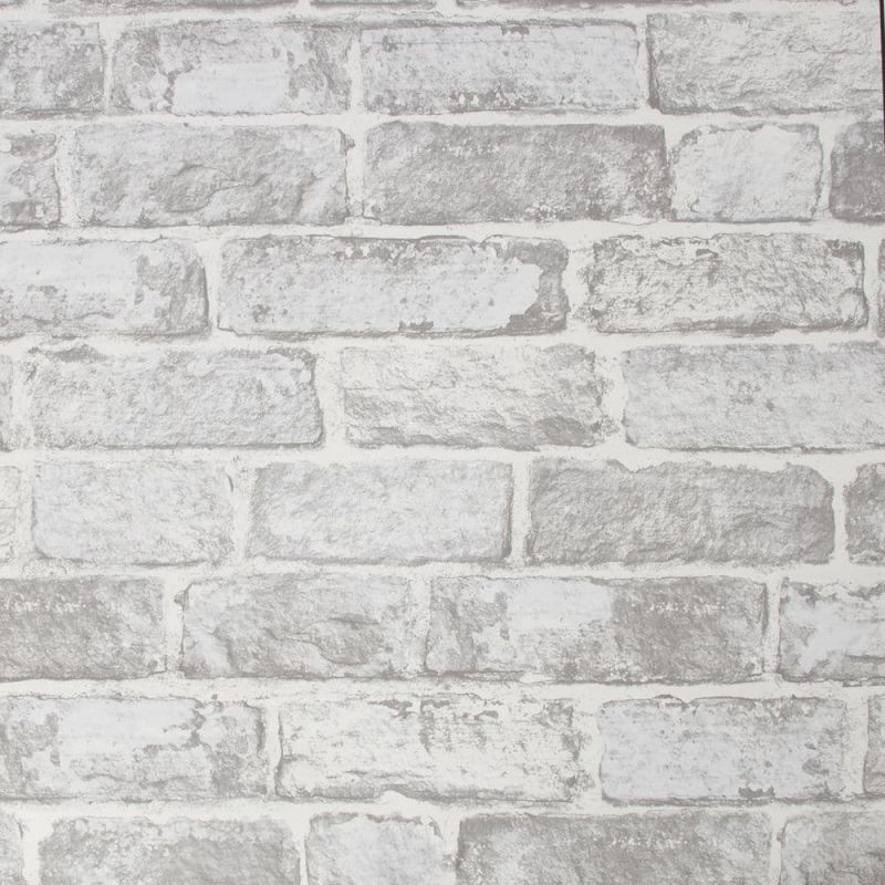 Individual Fresco White Brick Wall Wallpaper 102835 By Graham & Brown