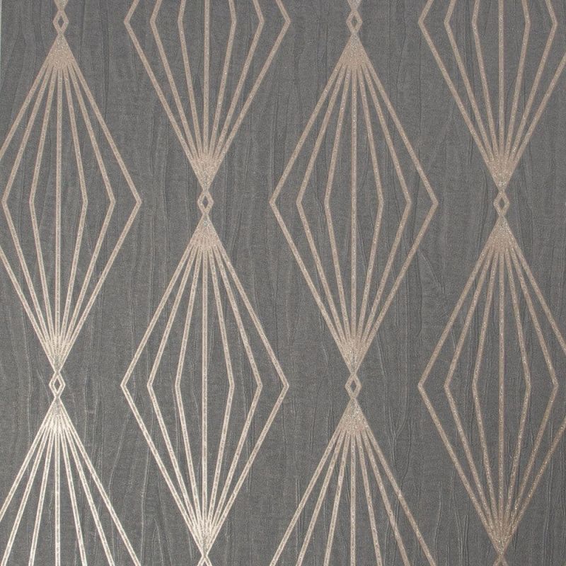 Jewel Boutique Marquise Geo Smokey Quartz Wallpaper 111311 By Graham & Brown