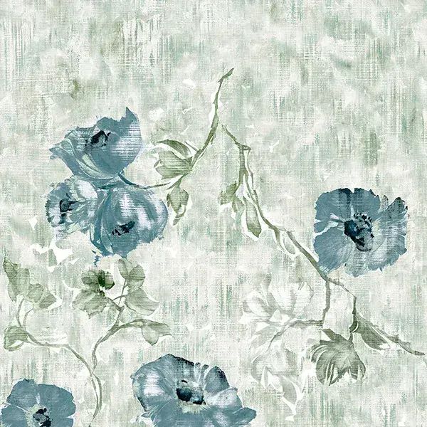 Julie Feels Home Paeonia Twinwall Steel Blue Sage Wallpaper Mural 26965 By Hohenberger For Galerie