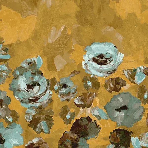 Julie Feels Home Paeonia Twinwall Teal Gold Wallpaper Mural 26961 By Hohenberger For Galerie