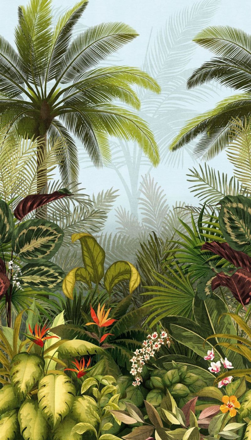 Jungle Fever Wallpaper Mural Raffia JF6001 By Grandeco Life