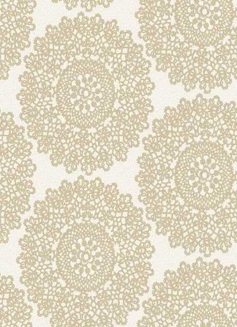 Lustre Mandala Taupe Wallpaper 65093 By Four Walls