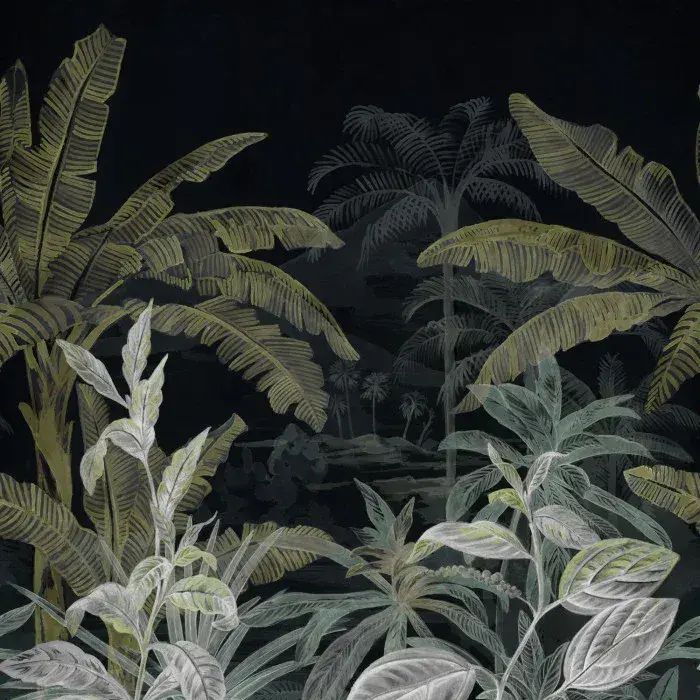 Manille Wallpaper Wallpanel Olea Vert Fonce 74840272 or 7484 02 72 By Casamance