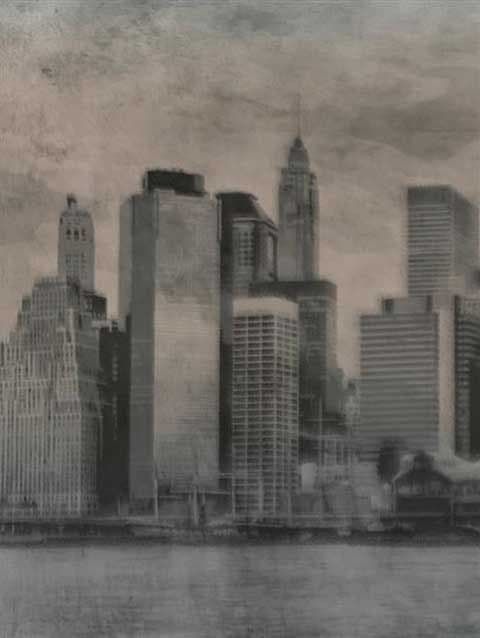 Metropolitan Wallpaper Mural Grey Skyline UCD21390 By Decoprint For Galerie