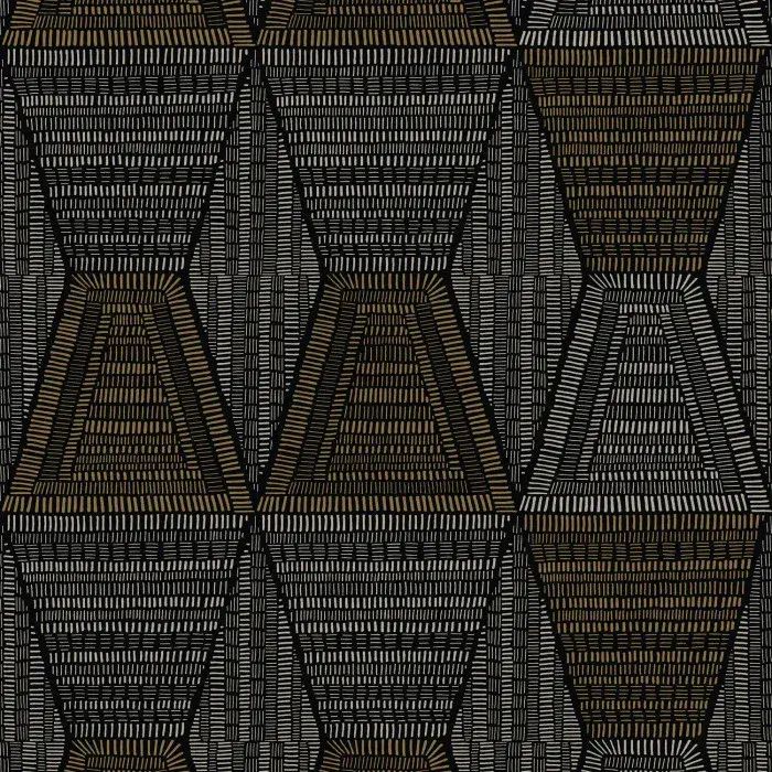 Mirage Wallpaper Daia Noir/Dore 75274690 or 7527 46 90 By Casamance