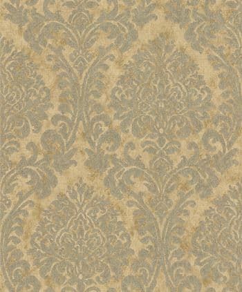 Nomad Wallpaper Chenille Damask Gold A50102 By Grandeco Life