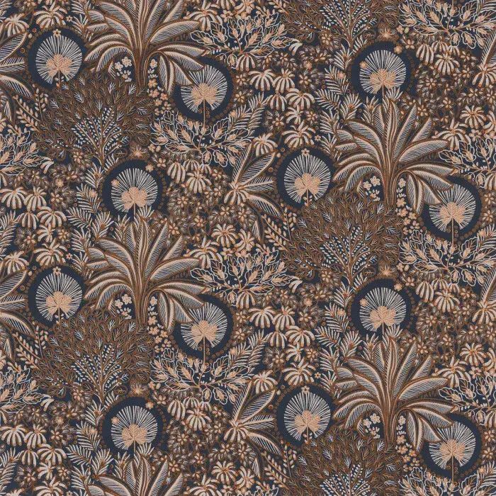 Nuit D'Orient Wallpaper Persee Marine/Cuivre 75391426 or 7539 14 26 By Casamance