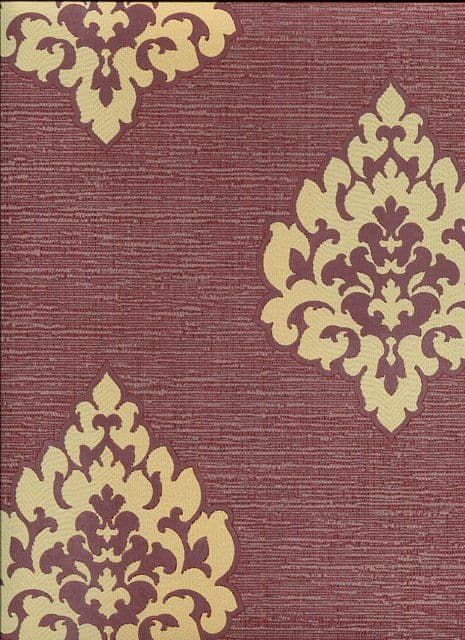 Olympia Wallpaper Gemini Damask 484-68089 By Brewster Fine Decor