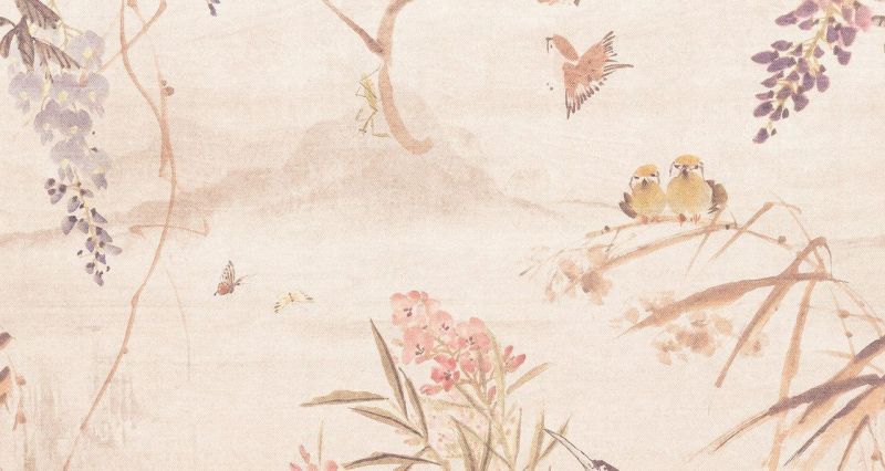 One Roll One Motif Wallpaper Mural Japanese Garden A52302 By Grandeco Life